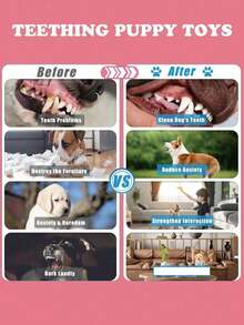 Valentine's Day Gifts Include Cute And Fun Dog Chew Interactive Pet Toys With Squeaking Sounds, Pink Bone Combinations, Small Dog Grinding Toys Suitable For Small And Medium-Sized Pet Dogs, Lollipop Gifts, Valentine's Day Gifts, And Christmas Gifts. - Multicolor - View 6