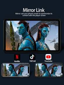 7-Inch High Definition Portable In-Car Stereo Touchscreen, Compatible With All Vehicle Models, Supports Apple CarPlay And Android Auto, Features Mirror Link/Reverse Camera/Bluetooth/GPS Navigation/AUX Interface - A - 查看 9