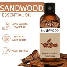 LZJV 100ml/30ml Sandalwood Essential Oil - Sandalwood Fragrance, Suitable For Candle Making, Home Diffuser, Long-Lasting Aromatic Oil | Fragrance Oil | Rich Warm Scent | Holiday Gift, Leather Care, Car Air Freshener - Sandalwood - View 2