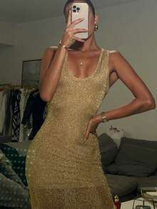 女士纯色宽松针织毛衣，简约白色套头衫，中长款薄纱斗篷，街头风返校穿搭，休闲外套，度假海滩夏季装扮 - 白色 - 查看 5