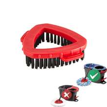 Cabezal de repuesto de cepillo de fregar para sistema de 2 tanques O-Cedar, cepillo de cerdas rígidas para fregador de pisos que se ajusta a la base del trapeador de microfibra Ocedar RinseClean Spin para baño, cocina, bañera, azulejos - Multicolor - Ver 5