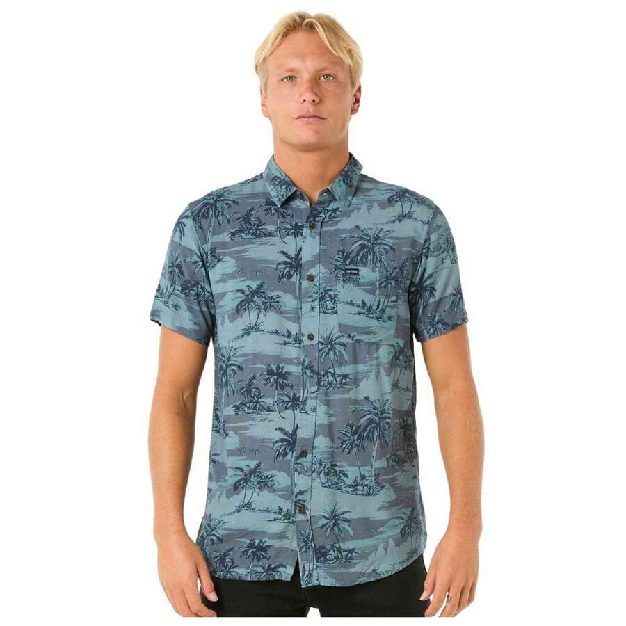 Rip Curl Shirt 04OMSH-2213 For Man In Color Blue - الأزرق - مشاهدة 1