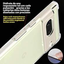USTIYA Funda para Google Pixel 7 Case Uso Rudo Transparente Protectora de camara Carcasa BumperShock-Absorcion TPU Cover con Cuatro Esquinas Espesamiento - Transparente - Ver 5