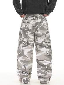 1 chiếc quần jeans ống rộng dáng suông nhiều túi hiệu Justice Brother Street Camo, phong cách đường phố thường ngày dành cho cặp đôi. - Nhiều màu - Xem 3