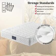 (=101198AAG)Polsterbett Doppelbett 140x200cm Mit Verstellbare Kopfstützen,Hydraulisches Bettgestell Mit Stauraum, Leinenmaterial Bett Mit Metall- Lattenrost, Grau(Mit Matratze) - Grey - View 3