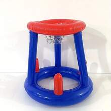 4 Stücke aufblasbares Wurfringspiel-Set mit Basketballkorb - bunte PVC-Poolspielzeuge, geeignet für Sommerfeste, Outdoor-Aktivitäten und Wasserspiele, enthält 4 Ringe in zufälliger Farbe, Wasserspiel-Set | Spaßige Poolspiele | Beständige PVC-Ringe, Poolspielzeug - Verschiedenfarbig - Übersicht 9