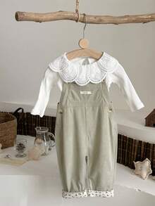 Baju Terusan Bayi Perempuan INS Minimalis Warna Hijau untuk Aktivitas Luar Ruangan, Musim Semi/Gugur - Hijau - View 5