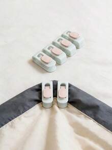 4 kẹp chăn đàn hồi, kẹp chăn bằng nhựa không cần kim, kẹp chăn, khóa chống trượt, kẹp cố định ga trải giường, kẹp chăn bông, kẹp váy giường, kẹp ga trải giường và chăn chống trượt, kẹp chăn chống xê dịch, thích hợp cho chăn, nệm, chăn và ga trải giường, vật dụng thiết yếu trong gia đình. - Nhiều màu - Xem 8