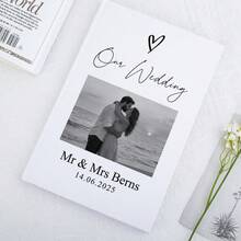 Personalized Wedding Guest Book, Vertical Wedding Book, Customized Wedding Book, Wedding Book With Name Initial, Hardcover Wedding Guest Book With Letters, Wedding Guestbook, Personalized Wedding Guestbook, Customized Wedding Guestbook, Wedding Keepsake Album