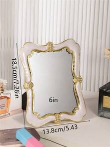 1pc European Style Personalized Makeup Mirror, Vanity Mirror, Suitable For Room, Bedroom, Dressing Table, Also As A Gift For Family And Friends - Multicolor - View 16