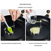 1–5 Pc Set Non-Stick Egg & Pancake Molds – Metal With Silicone Handles, Heart, Star, Mouse Shapes – Perfect For Kids' Breakfast, Baking Chocolate, Easy Clean & Durable - Multicolor - View 10