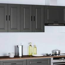 Kitchen Wall Cabinet Porto Black Engineered Wood - Black - View 3