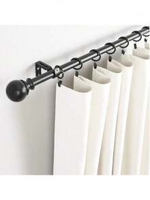 40个黑色窗帘环带夹子，窗帘挂钩和环，用于悬挂窗帘、蝴蝶结，窗帘环内径约1.3英寸，适用于直径最大1英寸的窗帘杆，生日和毕业礼物 - 白色 - 查看 9