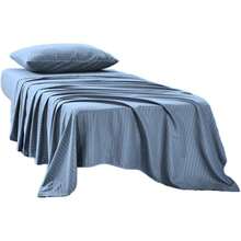 30x75x9 Striped 3 Piece RV Bunk Sheets Set For Narrow Twin Bed Soft Brushed 1800 Microfiber Bedding Set Includes 1 Cot Size Fitted Sheet 1 Flat Sheet 1 Pillowcase Cot Blue,37104323 - 藏蓝色 - 查看 1