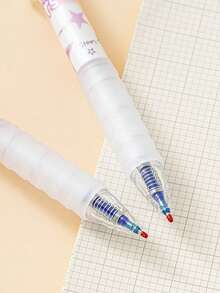 1/6pcs Erasable Gel Pens - Retractable 0.5mm Blue Ink, Aesthetic Pastel Plastic Ballpoint Pens, Healing Erasable Pens, Sky Blue Push-Button Erasable Neutral Pens, Easy To Erase Cleanly Without Trace, Suitable For Office And School - Multicolor - View 11