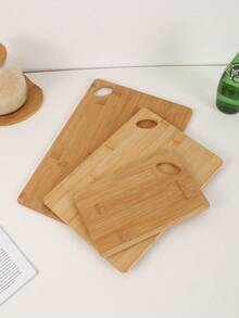 1 Set Bamboo Cutting Board (Large, Medium, Small) Or Cheese Board, Tray, Bread Board, Fruit Board, Steak Board, Food, Kitchen, Travel, Kitchen Supplies, Kitchen Tools, Kitchen Accessories - Multicolor - View 7