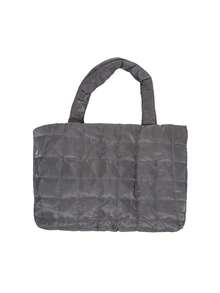 Random Color Super Lightweight Large Capacity Quilted Tote Bag - Pink - View 9