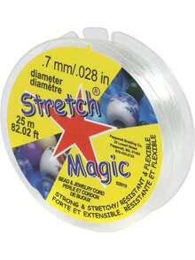 EstiloEstiloStretch Magic CordóN EláStico MáGico EláStico De Abalorio – Color Transparente, 0.7 Mm De DiáMetro, 25 Metros (75 Pies) – Cuerda FáCil De Anudar, Fuerte Y EláStica Para Hacer Joyas Con AbalorioVersióN MejoradaVersióN Mejorada - Claro - 25 metros - Ver 1