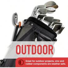 Racor - J1000 J-Hook organizador de almacenamiento de cochera paquete de 2 - plateado - Ver 5