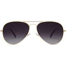 SojoS Gafas De Sol Para Hombres Y Mujeres Aviador Clásico Marco Metal Lentes Espejo Polarizadas SJ1054 - DoradoGradienteGris - Ver 2