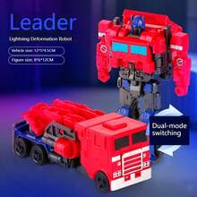 1pc Upgraded Children's Transforming Robot Car Model - One-Button Transformation - Non-Alloy Version Movable Toy For Boys - [Boy's Gift/Children's Birthday Surprise/Creative Educational Toy] Cool Transforming Model - Perfect Gift - Multicolor - View 17
