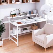 Roller Computer Table - White - View 8
