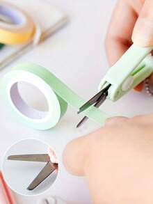 1把迷你便携小剪刀，手动裁纸工具，可爱圆头剪刀，可伸缩剪刀，钥匙扣挂件，多功能折叠小剪刀，便携迷你小工具，钱包挂件，耳机挂件，手机挂件，配件，背包挂件，汽车钥匙扣，钥匙扣配件，小挂件，情侣钥匙扣，送给男孩女孩的礼物，送给朋友的礼物，活动纪念品 - 彩色 - 查看 5