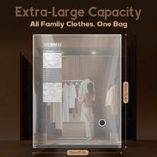 9 Pack Vacuum Bags For Travel With Rechargeable Air Pump, Carry-On Size Vacuum Seal Bags For Luggage And Suitcase Compression, Space Saver For Clothes And Clothing Travel - 9個裝 - 查看 8