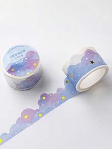 8张/套 梦幻云朵和纸胶带，剪贴簿贴纸，装饰边框，可爱风日记贴纸