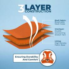 Best Pet Supplies Voyager - Arnés ajustable para perro con rayas reflectantes para caminar, trotar, chaleco resistente de cuerpo completo sin tirones con correa en D, transpirable para todo tipo de clima, color naranja, M - Estilo 220 (morado) - Ver 7