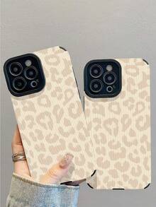 1pc Fashionable Elegant Lightweight Leopard Print Shock-Absorbing Leather Phone Case Compatible With Iphone 17/17 Air/17 Pro/17 Pro Max, 16/16 Plus/16 Pro/16 Pro Max, 15/15 Plus/15 Pro/15 Pro Max, 14/14 Plus/14 Pro/14 Pro Max, 13/13 Pro/13 Pro Max, 12/12 Pro/12 Pro Max, 11/11 Pro/11 Pro Max - Multicolor - View 3