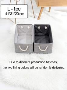 4 Tamanhos, 1 Peça Cesta de Armazenamento de Mesa Dobrável Cinza, Grande Capacidade com Alça, Adequada para Armazenamento de Brinquedos, Cesta de Roupa Suja de Linho, Cesta de Presente, Cesta de Parede Suspensa, Mini Cesta de Veludo, Caixa de Armazenamento, Cesta de Maquiagem, Aplicável para Sala de Estar, Quarto, Adequado para Volta às Aulas e Dia dos Namorados