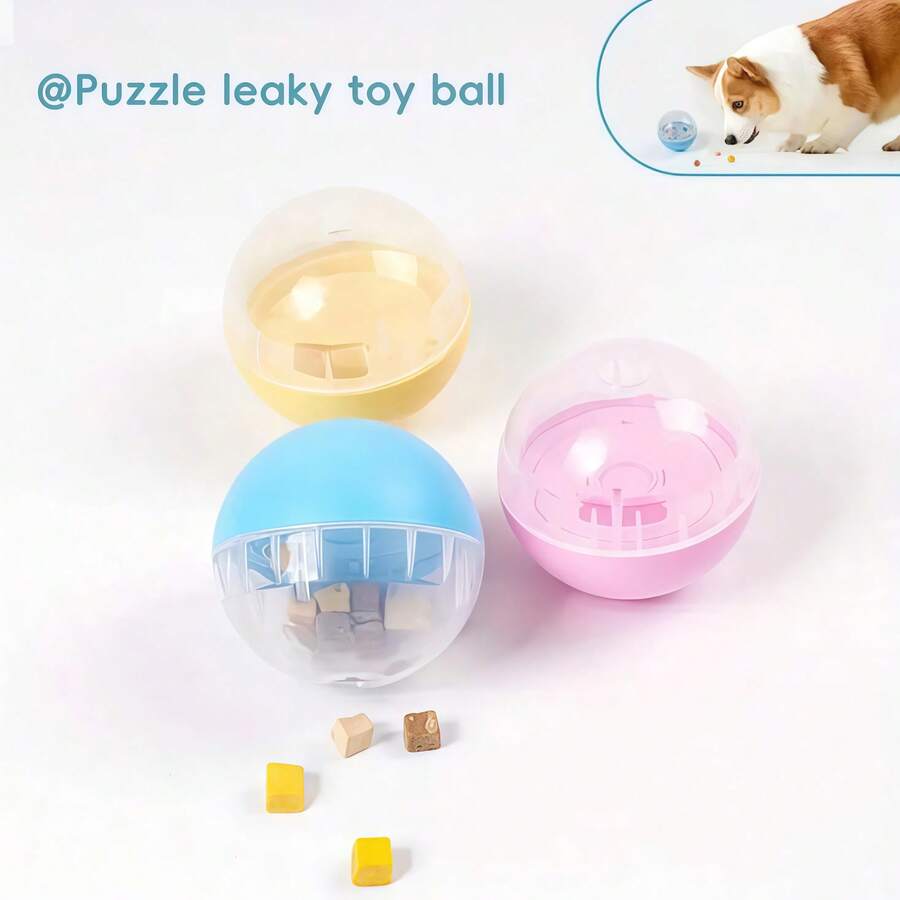 Pet Treat Dispenser, Tumbler Toy, Interactive Dog Feeder. A Training Treat Dispenser That Promotes Brain Activity And Dental Health. - Multicolor - View 1