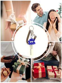 1pc Cute Cartoon Animal Keychain, Couples Elastic Rope Anti-Lost Keychain, Acrylic Monster, Bear, Frog, Puppy And Rabbit Keychains, Small Ornaments, Bag Charms, Wristband Keychains, Car Keychains, Key Chains, Keychain Accessories, Keyrings, Women Keychains, Gifts For Friends, Holiday Gifts, Event Souvenirs, Party Favors