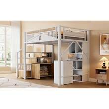 Kids Bed Frames, Headboards & Footboards - White + Metal & Wood + 140cm*200cm-2 - View 4