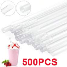 Jumbo Smoothie Straws Extra Wide Boba Bubble Tea Drinking Straws - White - View 11