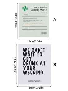 6pcs Funny Prescription Wine Labels, Christmas Novelty Labels, Wine & Champagne Bottle Stickers