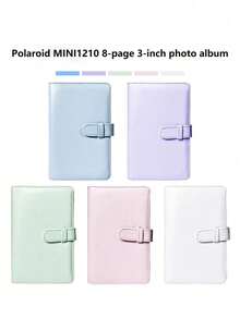 1pc Instant Mini 12 Camera Case For Mini 12/Mini 12 Camera - PU Leather Protective Cover With Adjustable Shoulder Strap - Light Purple - Purple - View 10