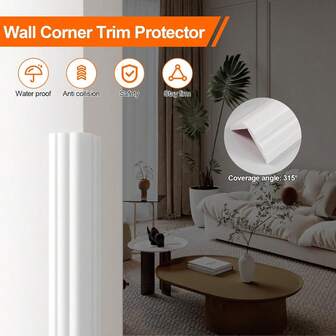 1 Peça Moldura Flexível de Canto Interno e Externo, Moldura Adesiva para Parede, Protetor de Canto de Parede