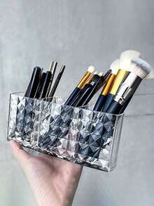 1pc Makeup Storage Box, Desktop Organizer Drawer Type For Lipstick, Skincare, Makeup Brushes, Comb - Bathroom Cosmetics, Facial Cleanser Storage Basket - Living Room TV Remote, Toothpick Box Organizer - Bedroom Nightstand Remote, Charger, Phone Case Holder - Dust-Proof Storage Organizer, Space-Saving