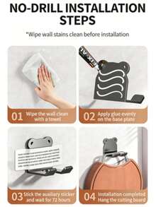 3pcs Self-Adhesive Bear Shaped Hooks, No Drilling Required, Waterproof And Oil-Proof, Suitable For Hanging Pots, Spoons, Pot Lids, Bathroom Towel Racks, Closet Organizers, Kitchen Utensil Racks, And Other Kitchen Tools