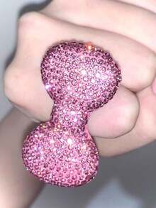 1 pieza Conjunto de anillo abierto con lazo rosa de estilo exagerado de gato dulce Y2K con circonita sintética brillante como regalo para novias, fiestas, celebraciones y días festivos - Multicolor - Ver 3