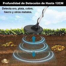 Detector de Metales Profesional con Bobina Impermeable IP68 Alta Precisión, Buscador de Tesoros Zumbador Ajustable 31 a 43 Pulgada, Sonido de Vibración para Detectar Oro Monedas Dinero Joyas - 1 - Ver 3