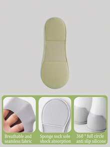 1/4/6双装女士彩色海绵加厚船袜，薄款踝袜，适合春夏秋季穿着，防滑透气，隐形设计，可搭配高跟鞋和普通鞋履，百搭日常穿着 - 彩色 - 查看 18