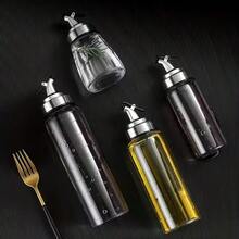 1 pièce, Distributeur d'huile en verre borosilicaté haute qualité, bouteille d'huile d'olive, distributeur de sauce soja et de vinaigre, bidon d'huile en verre haute transparence, bouteille d'huile de cuisine étanche, bidon d'huile, d'épices, de sauce soja, de vinaigre, bouteille d'assaisonnement, distributeur et récipient d'huile en verre pour l'huile d'olive et les huiles alimentaires, ustensiles de cuisine - transparent - Voir 11
