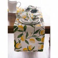FIAN DII Mantel para Cena de Fiesta Lemon Bliss 14x72 1 1 - 182,9 x 35,6 cm (rectangular) - Ver 5