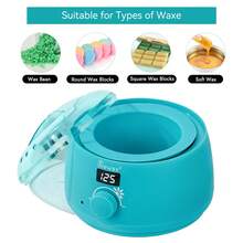 38件套数码脱毛蜡加热器套装，含8颗脱毛蜡豆、22种工具、脱毛前后清洁湿巾——适用于家庭面部、手臂、腿部、比基尼线和腋下脱毛 - 彩色 - 查看 9