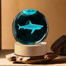 3D Whale Crystal Ball Night Light - Universe Theme Atmosphere Lamp, USB Powered, Bedside Decor, Suitable For Wedding, Anniversary And Other Special Occasions, Universe Night Light, Whale Shape, Durable Glass Material, Whale Decor