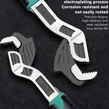 防滑快速调节扳手，适用于汽车、自行车、管道维修，多功能可调扳手 - 綠色 - 查看 8