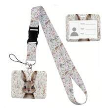 Animal Collection The Vertical Card Holder Horizontal Card Neck Strap Lanyards For Keys Keychain Badge Pass Hang Rope - Multicolor - View 129